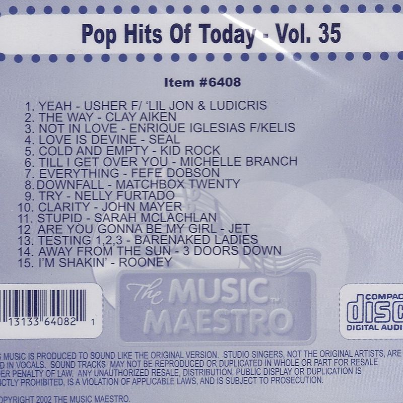 Pop Hits of Today - Volume 35 • Met aussi en vedette Kid Rock