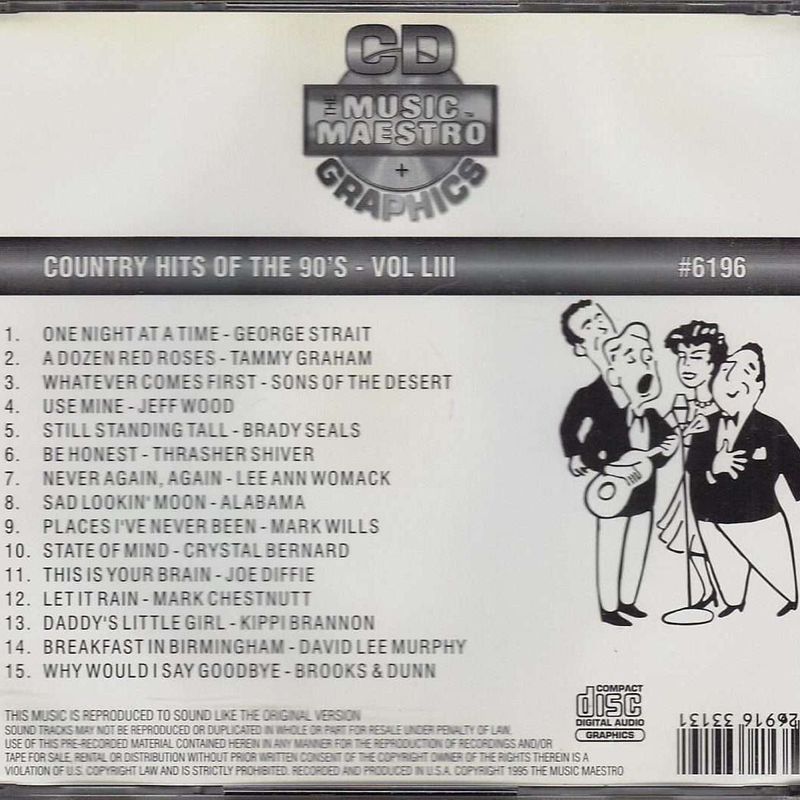 Country Hits of the 90’s - Volume LIII • Met aussi en vedette Thrasher Shiver