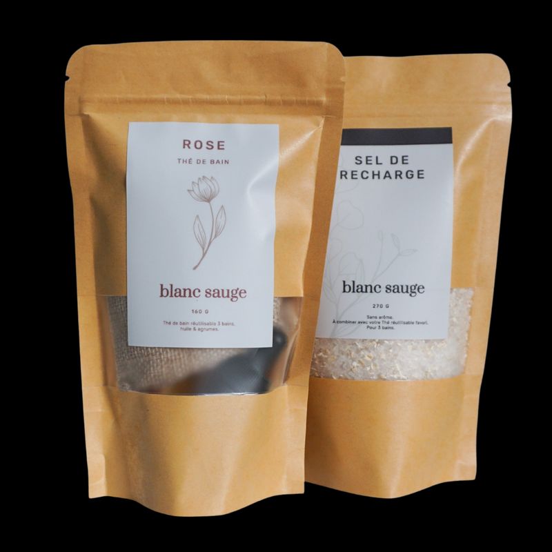 Thé de Bain de Rose + Sel de Recharges 3 Bains